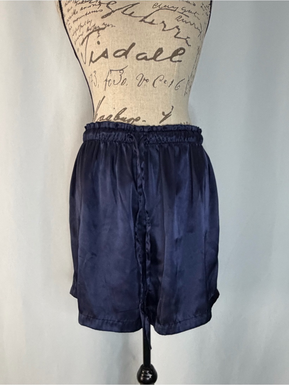 Blue Silky Sleep Shorts, 14/16